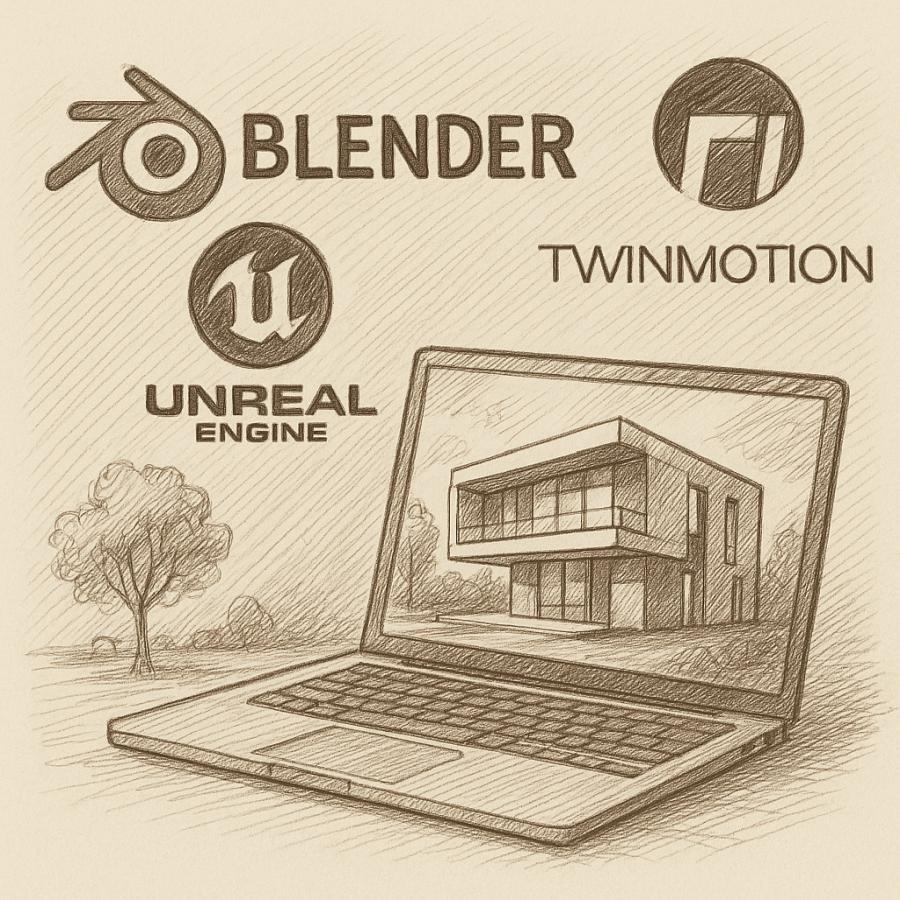 Blender, Unreal Engine ve Twinmotion: Mimari Görselleştirmede Alternatif Yazılımlar Üzerine Notlar