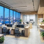 Hibrit çalışma düzenine uygun modüler mimari tasarım ve modern ofis dekorasyonu çözümleri.